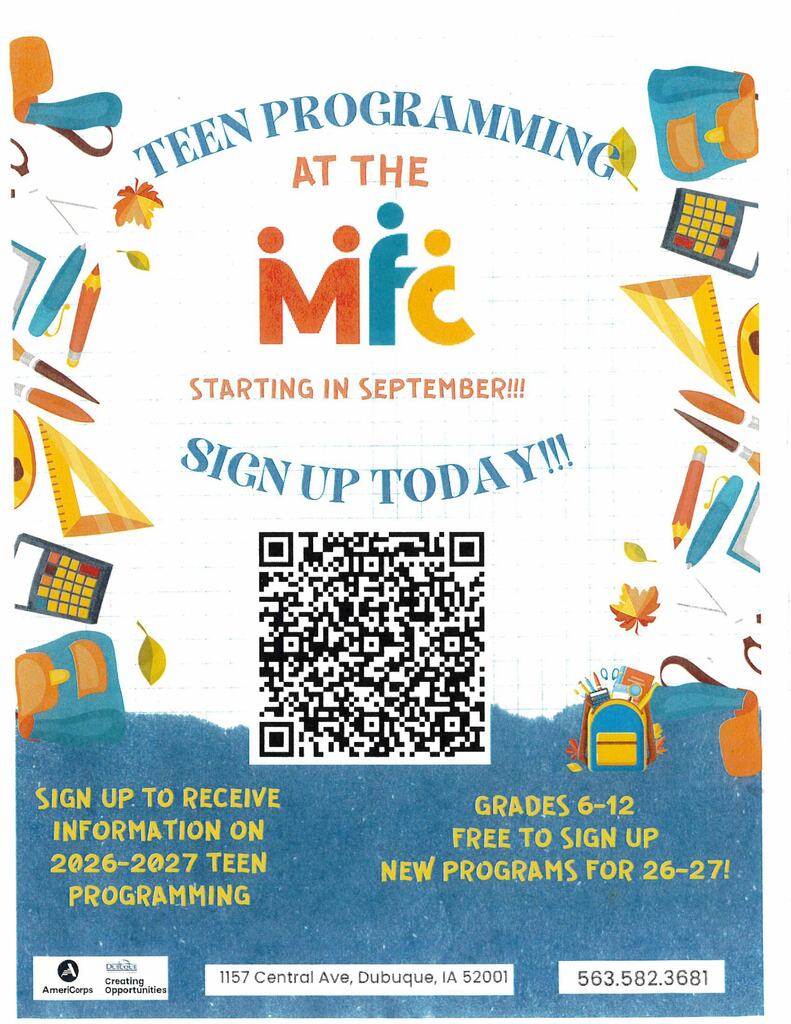Teen Programming at the Multicultural Family Center in Dubuque