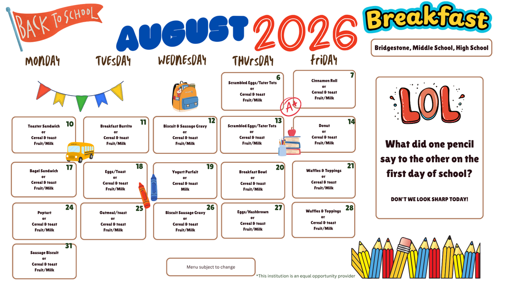 SY 26-27 Menus August