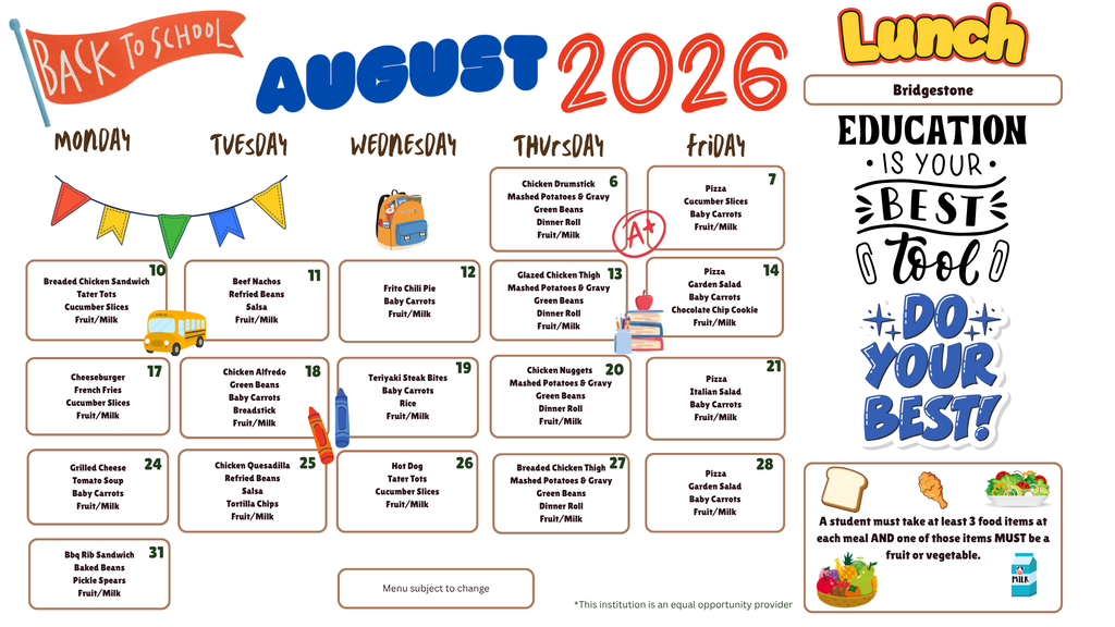 SY 26-27 Menus August