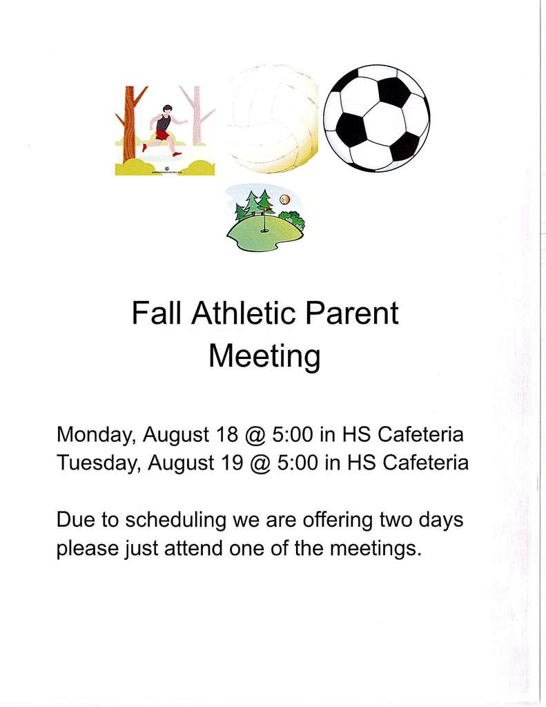 Fall Athletic Parent Meeting