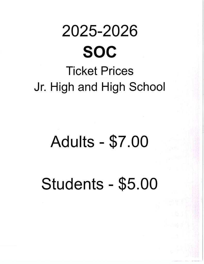 New Ticket Prices