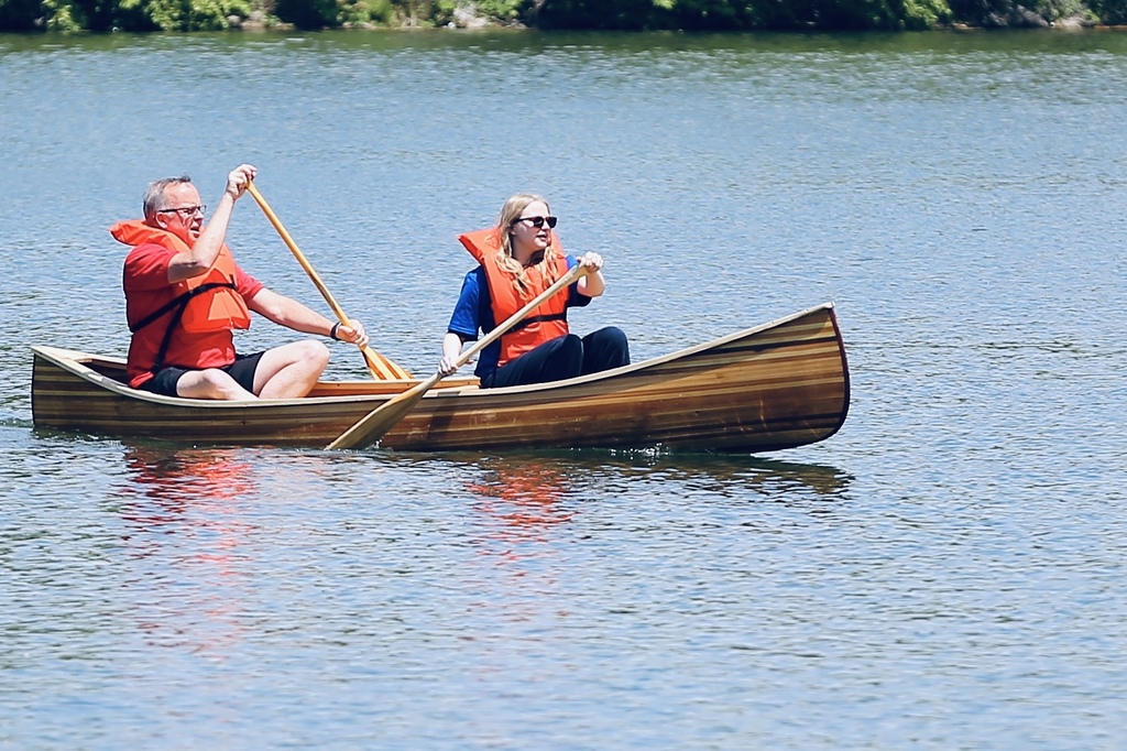 aunched their canoes at Hoyt Lake-  grand finale of our canoe-building adventure!
