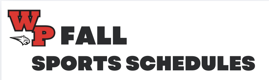 a white background telling about fall sports schedules