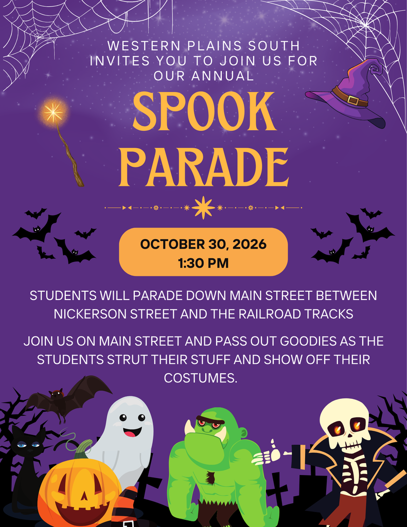 spook parade oct. 30, 2026 at 1:30pm