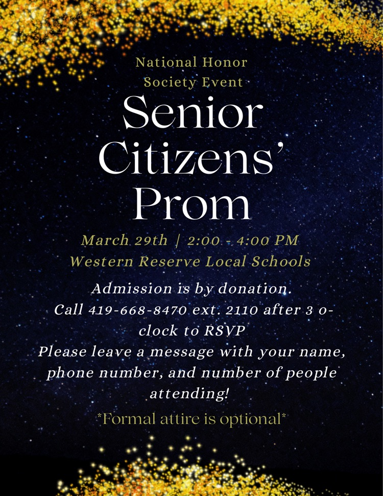Senior citizen prom info