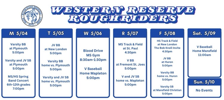 weekly schedule