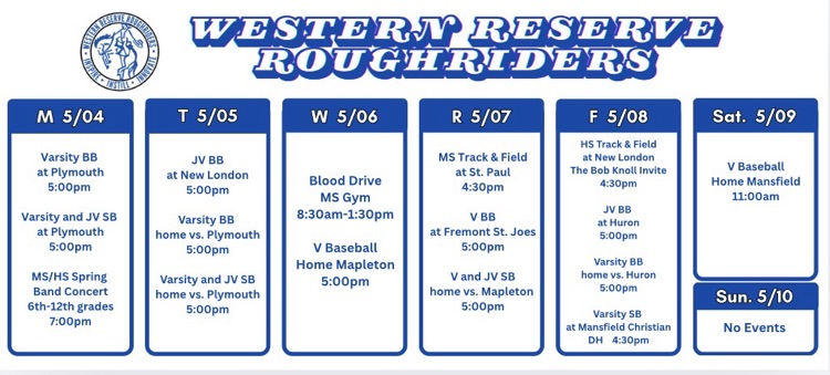 weekly schedule