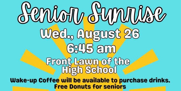 Senior Sunrise reminder