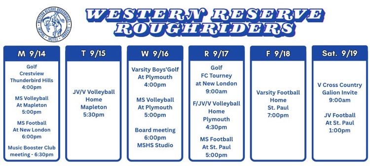 weekly schedule