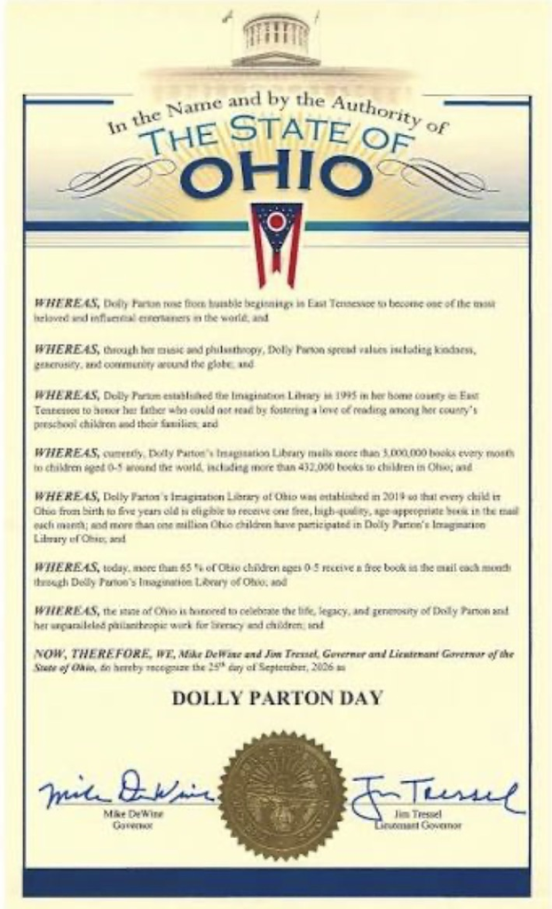 State Proclamation document