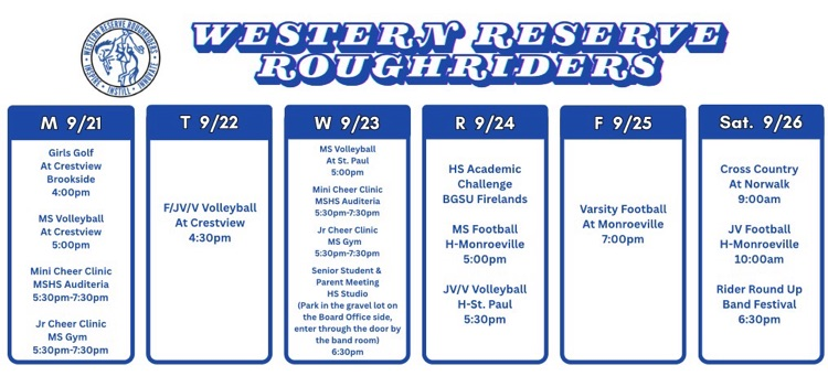 weekly schedule