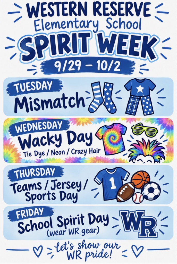 spirit week schedule