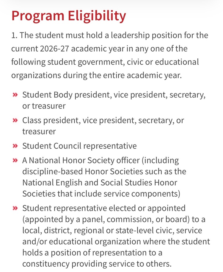 U.S. Senate Youth Program Info