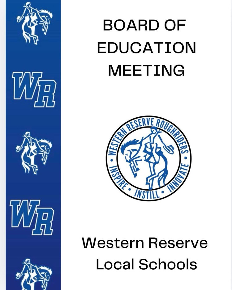 Board of Education Meeting sign