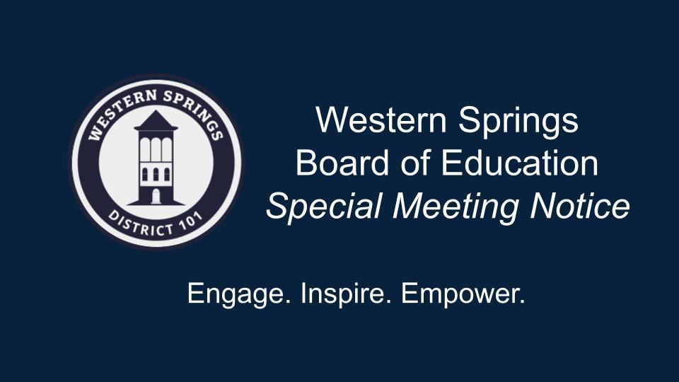 Board of Education Special Meeting Notice