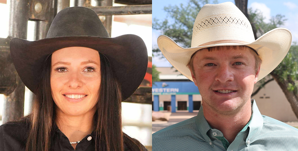 Left: Timmi Hutchings, WTC’s new Women’s Rodeo Coach. Right: Jacob Walters, Men’s Rodeo Coach.
