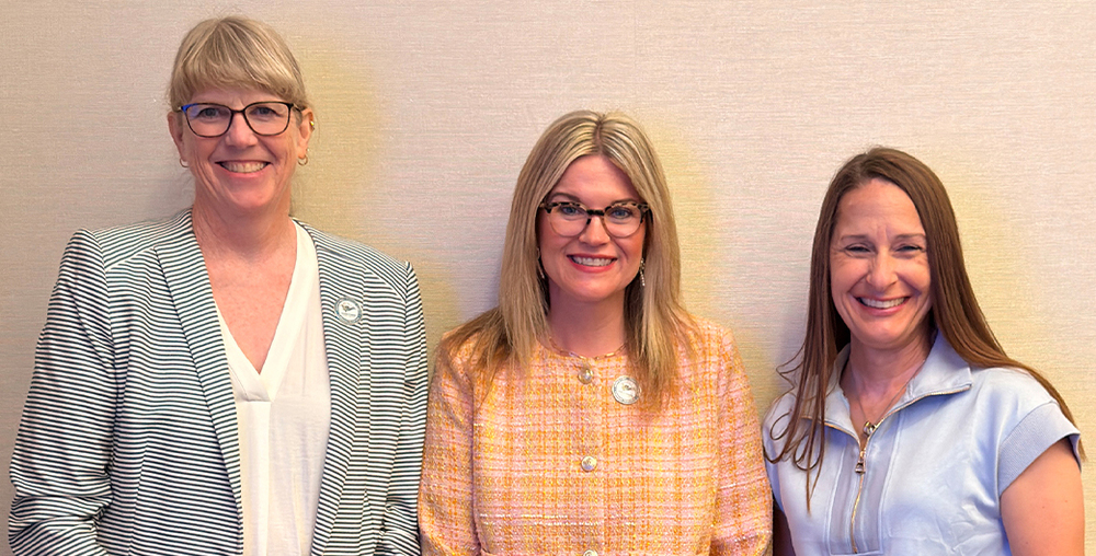 WTC staff at the Collegiate Edu-Nation Rural Empowerment Conference earlier this month: Stephanie Ducheneaux, WTC Vice President for Academic Affairs; Molli Fleming, WTC Director of Dual Credit and Course Sharing; and Dr. Laurie Sharp, WTC President.