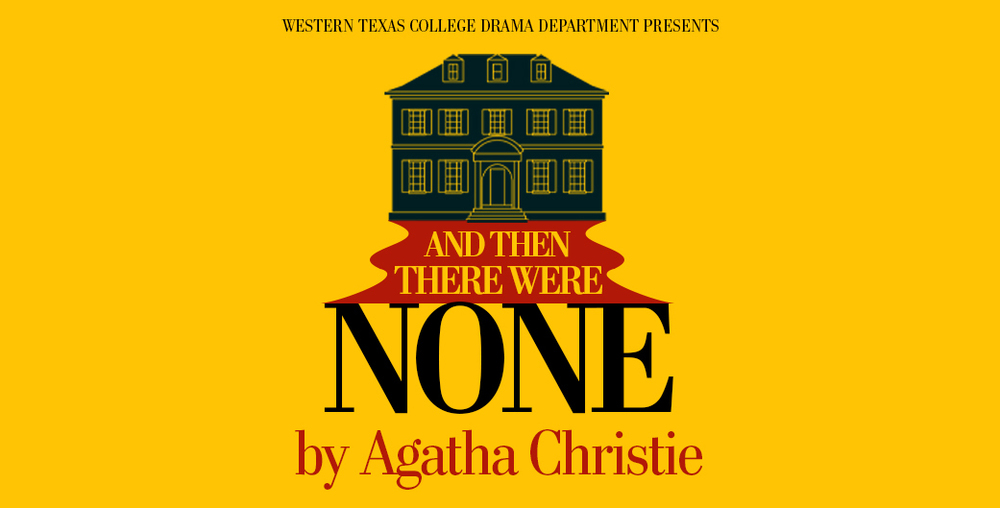 Black house with blood stream onto title of play