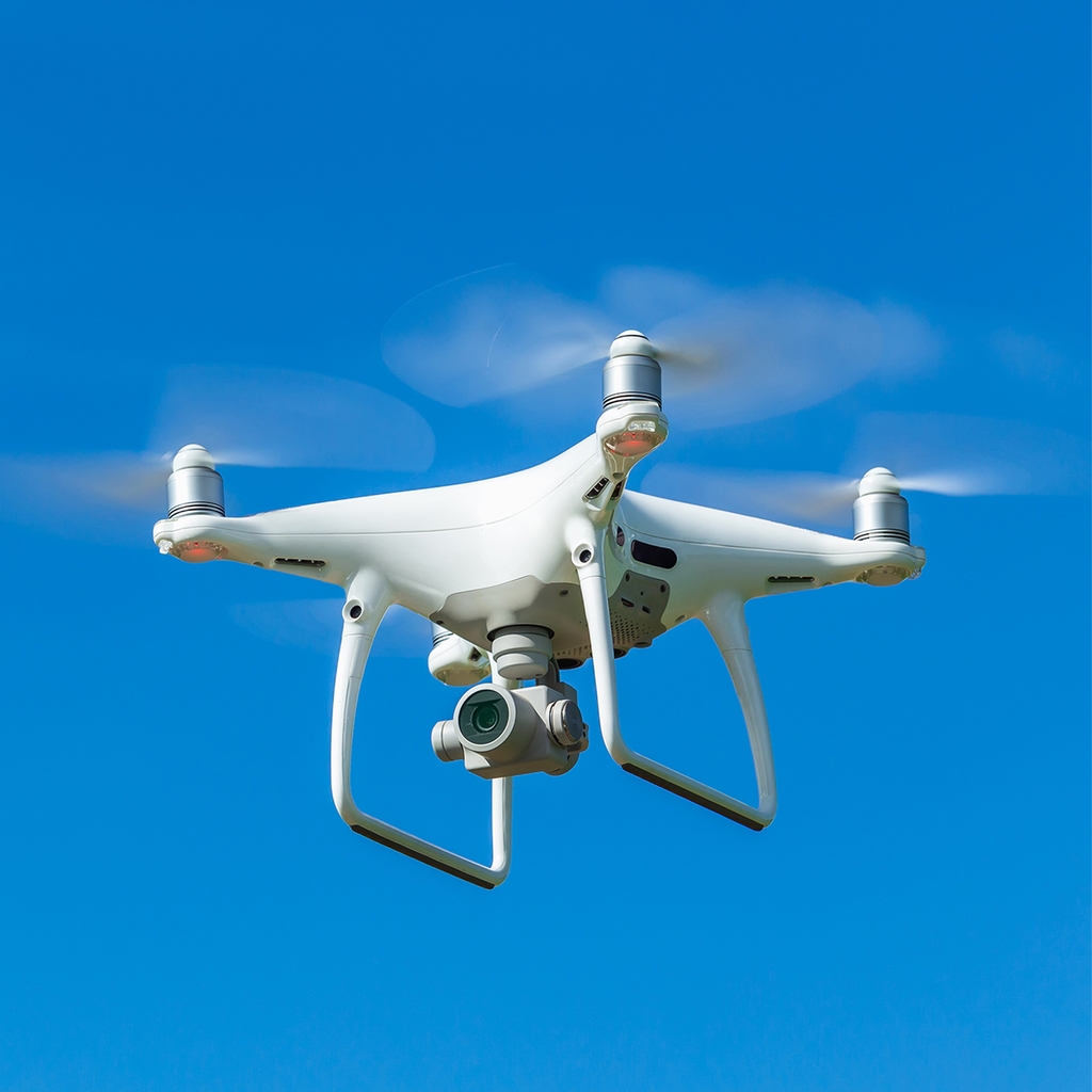 Drone flying in air
