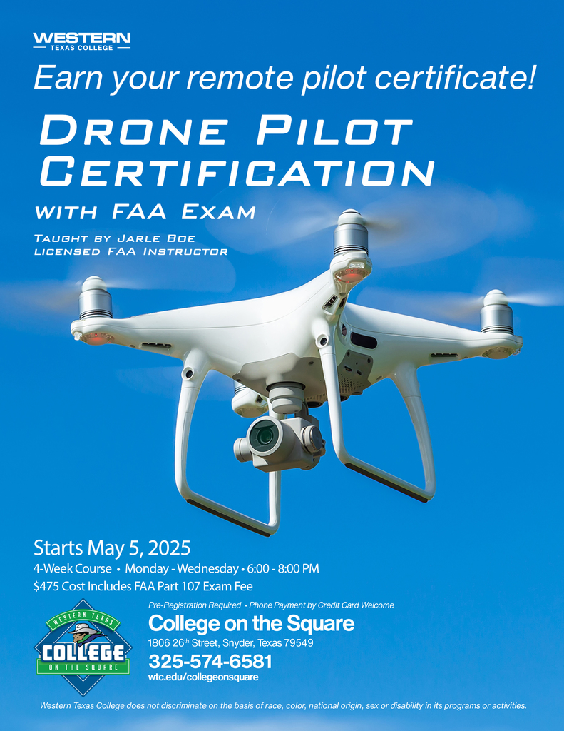 Drone Pilot Certification class flyer
