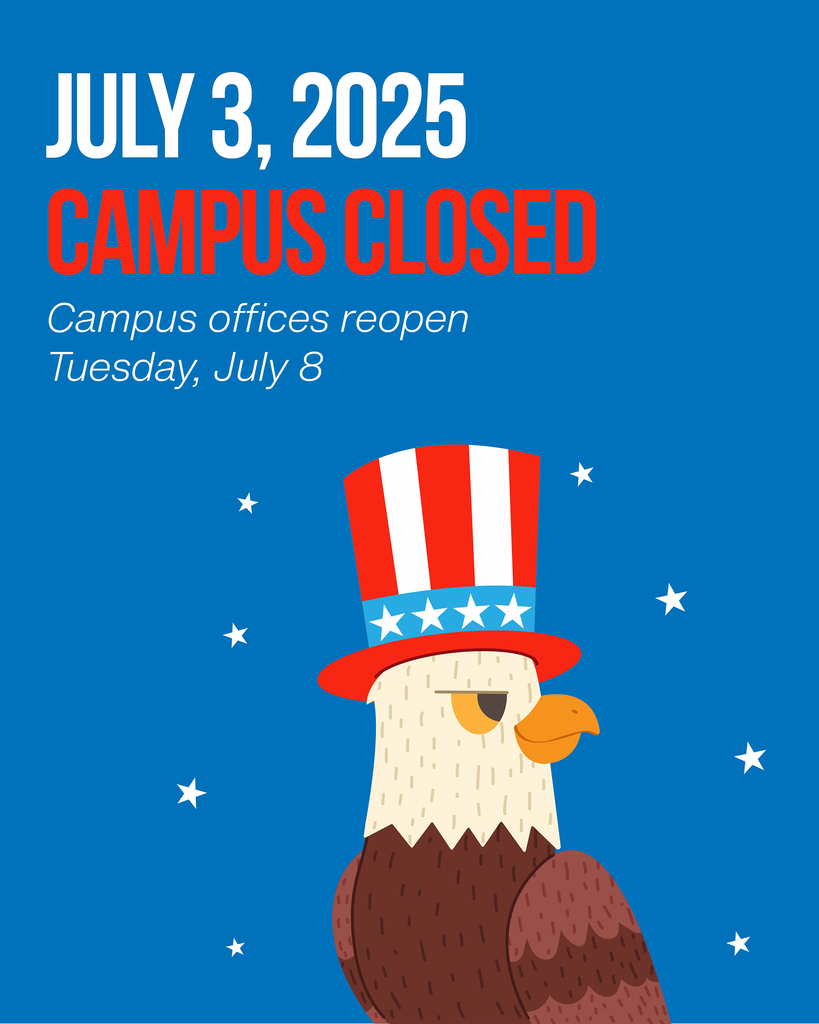 An eagle wears a red, white and blue top hat with stars that circle around him.