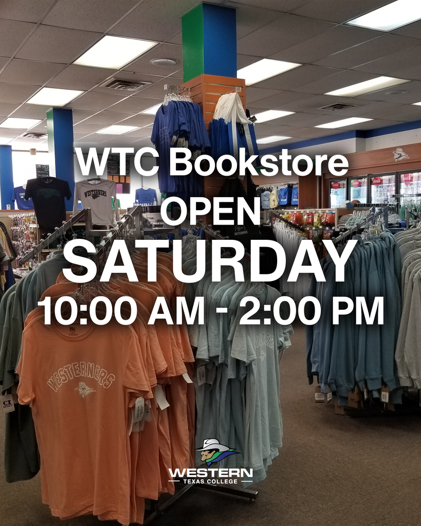 Bookstore open Saturday 10-2.