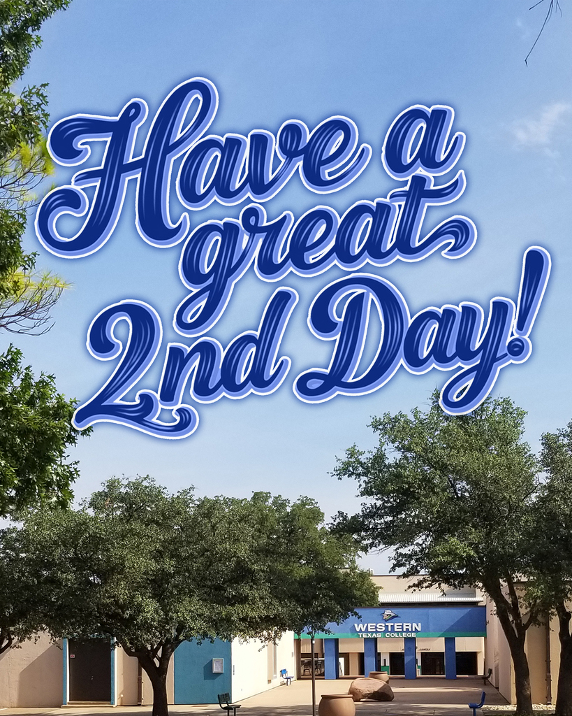 The main walkway lined with trees and the WTC arch in the background. "Have a great 2nd day!" is overlaid.