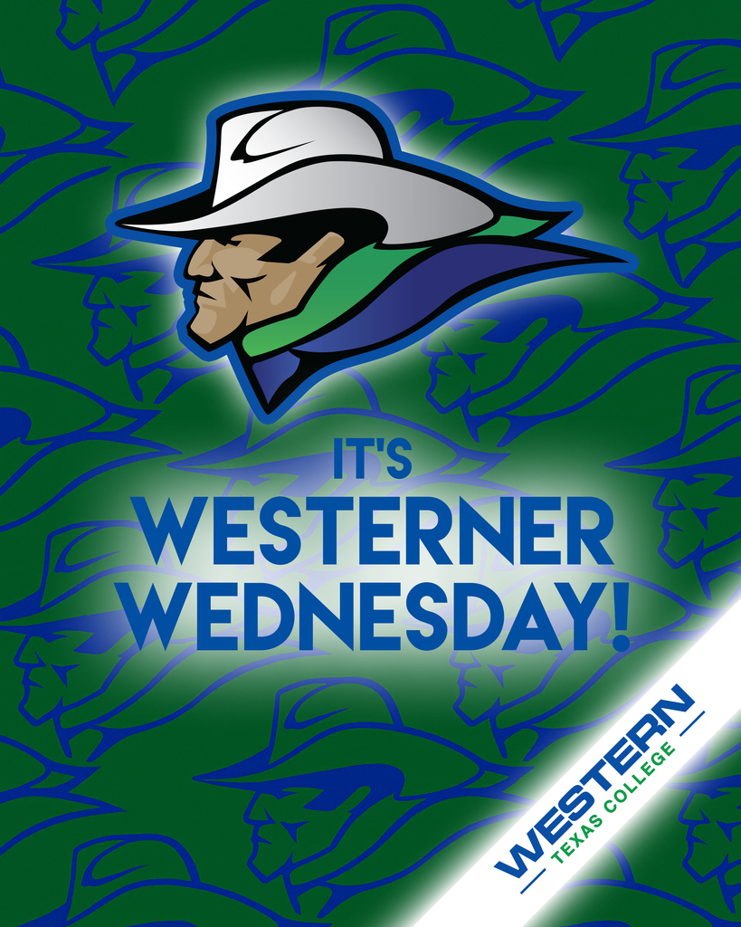 Westerner mascot graphic with text, “It’s Westerner Wednesday!”