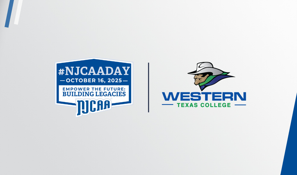 A graphic with the NJCAA and WTC logos.