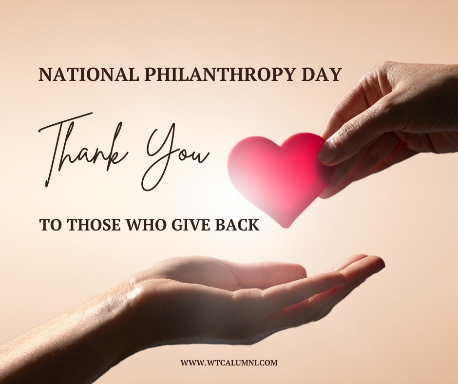 Hand giving a heart for World Philanthropy Day