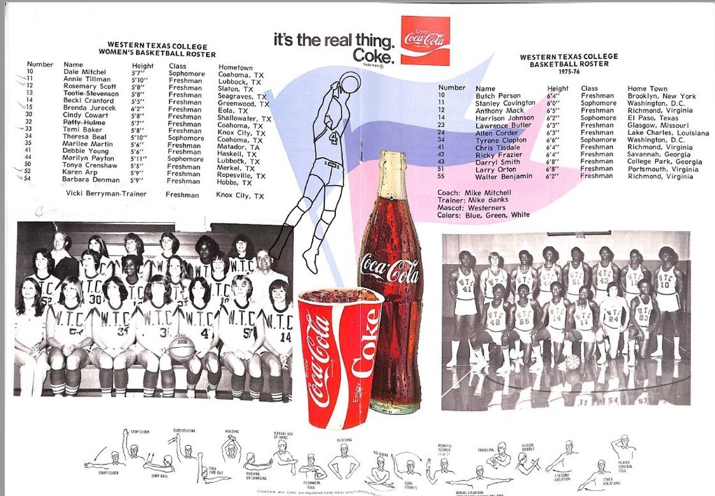 1975-1976 Basketball Roster in Book