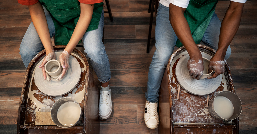 People doing pottery