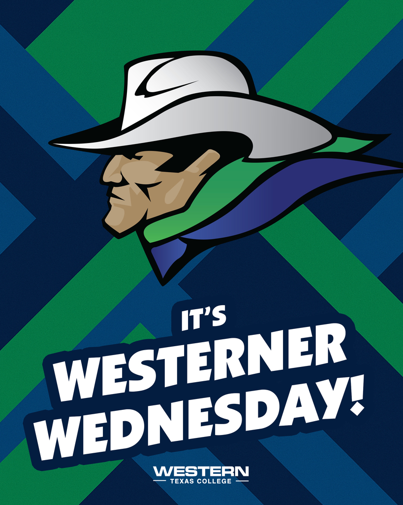 Graphic with mascot and logo with It's Westerner Wednesday in big letters.