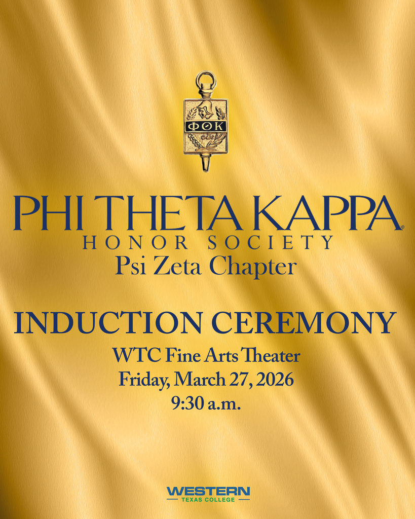 Graphic with PTK logo and details about the Induction Ceremony.