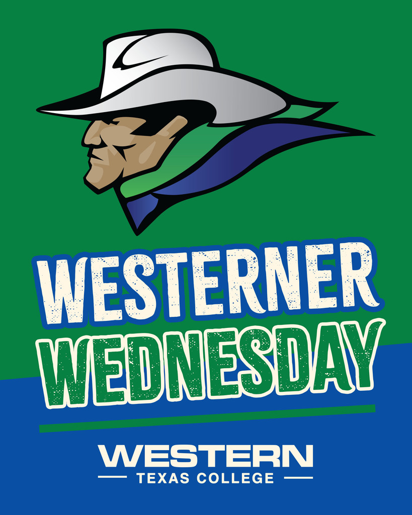 Graphic with mascot and logo bearing the words "Westerner Wednesday."
