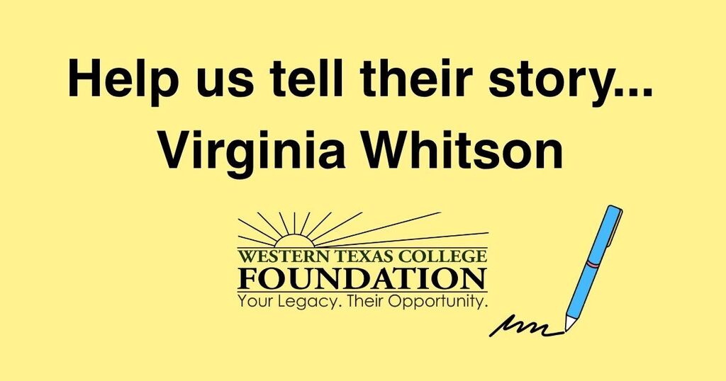 Help us tell their story... Virginia Whitson