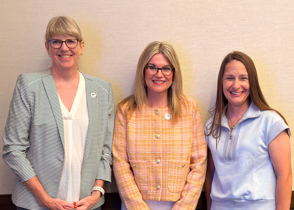WTC staff at the Collegiate Edu-Nation Rural Empowerment Conference earlier this month: Stephanie Ducheneaux, WTC Vice President for Academic Affairs; Molli Fleming, WTC Director of Dual Credit and Course Sharing; and Dr. Laurie Sharp, WTC President.