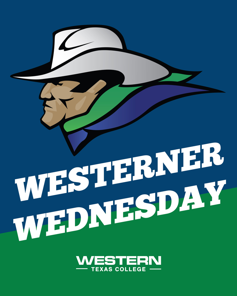 Graphic with mascot and logo with the words, "Westerner Wednesday."