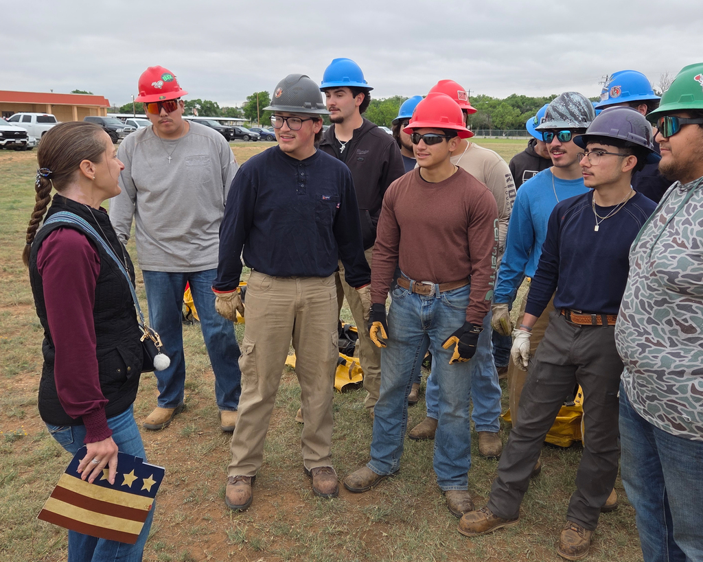 WTC President Dr. Laurie Sharp speaks with students at the Electrical Lineworker Rodeo in the spring of 2026. The College's new 10-year strategic plan places student success at the center of its priorities while strengthening partnerships that support educational and workforce opportunities across the region.