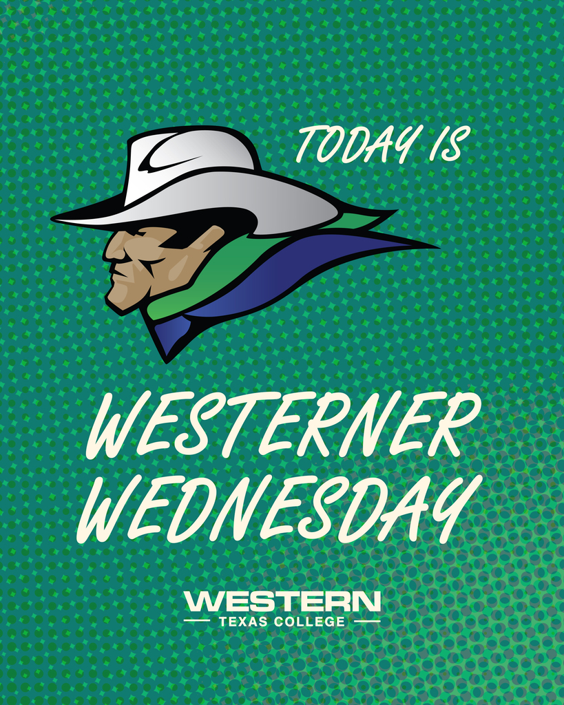 Graphic with mascot and logo that reads, "Today is Westerner Wednesday."