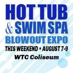 Hot tub expo graphic