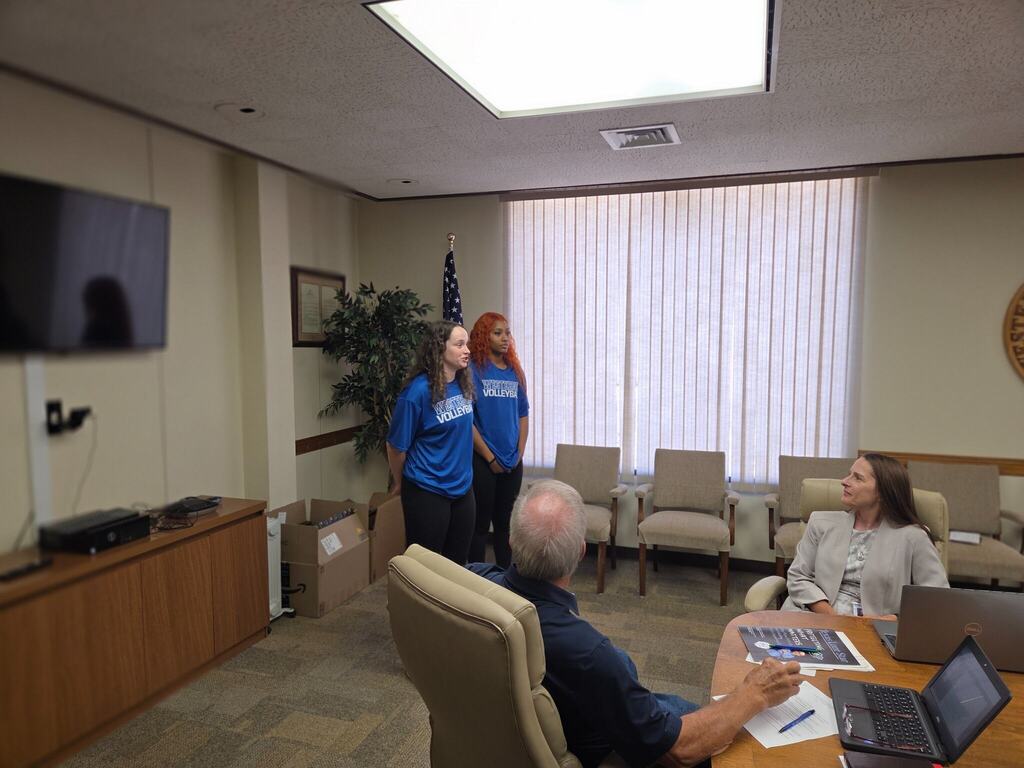 The Volleyball coaches address the Board.