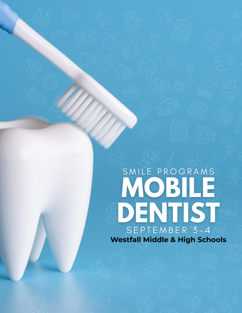 Mobile Dentist is coming September 3 & 4