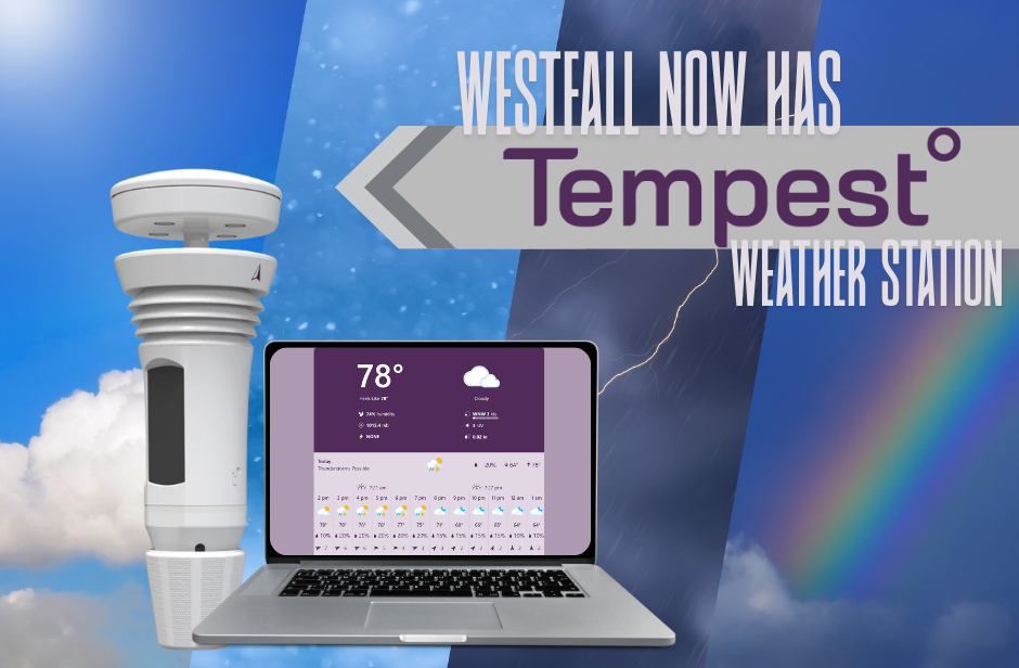 Tempest Weather Station with Laptop