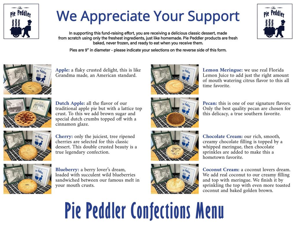 Pie Peddler Fundraiser