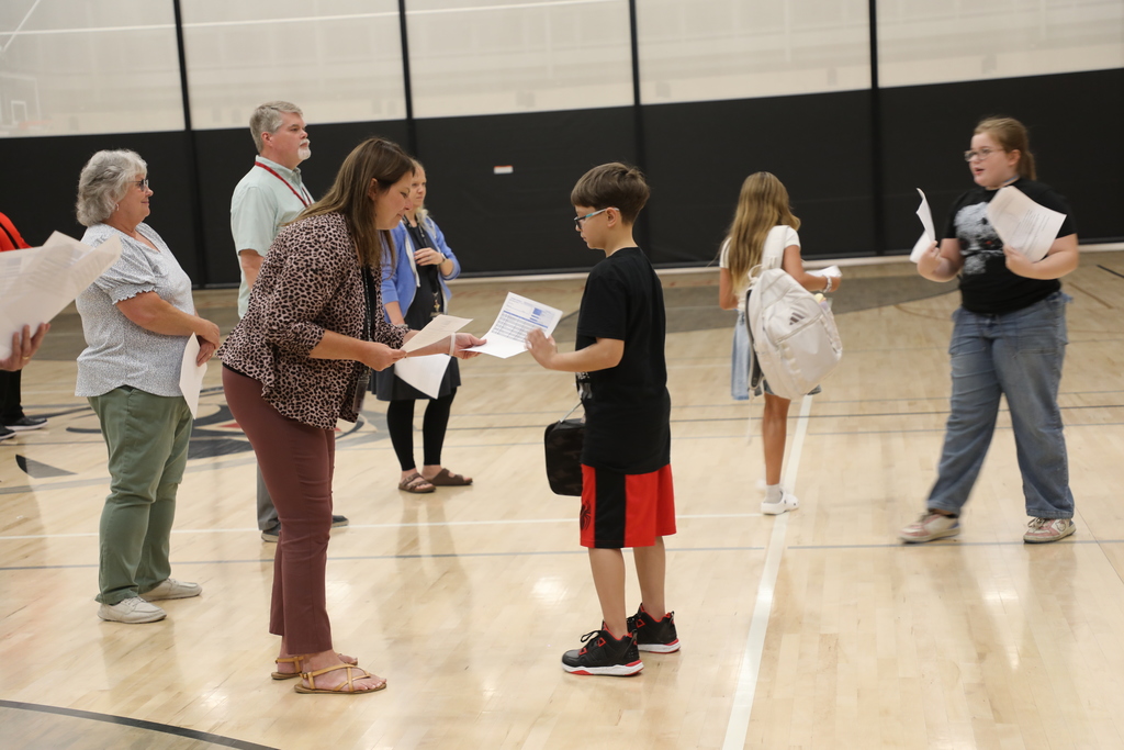 students during orientation