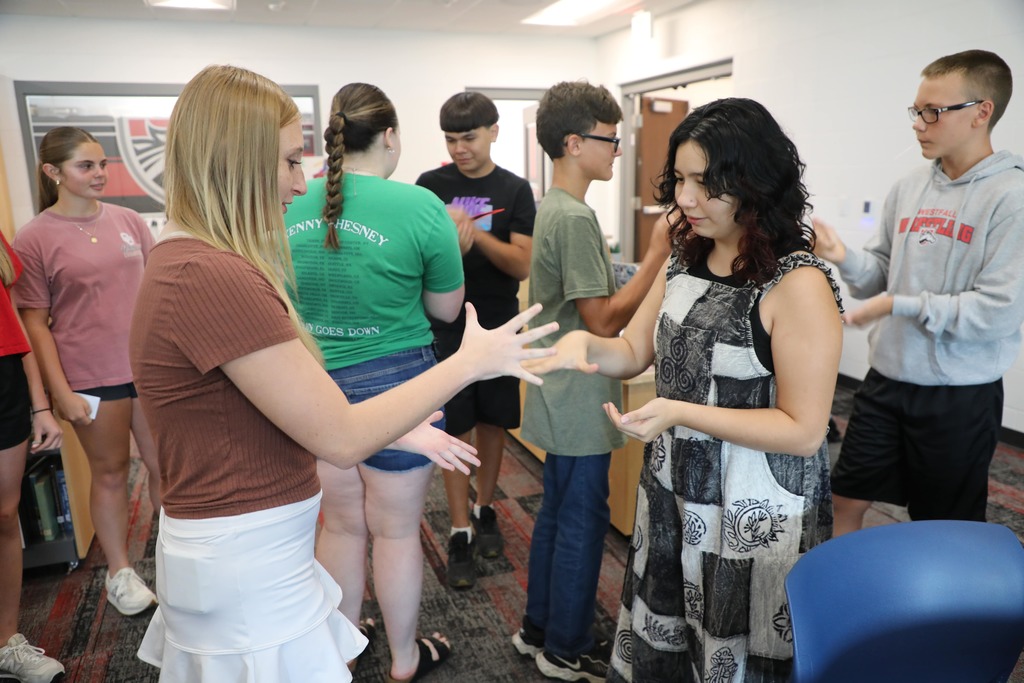students during orientation