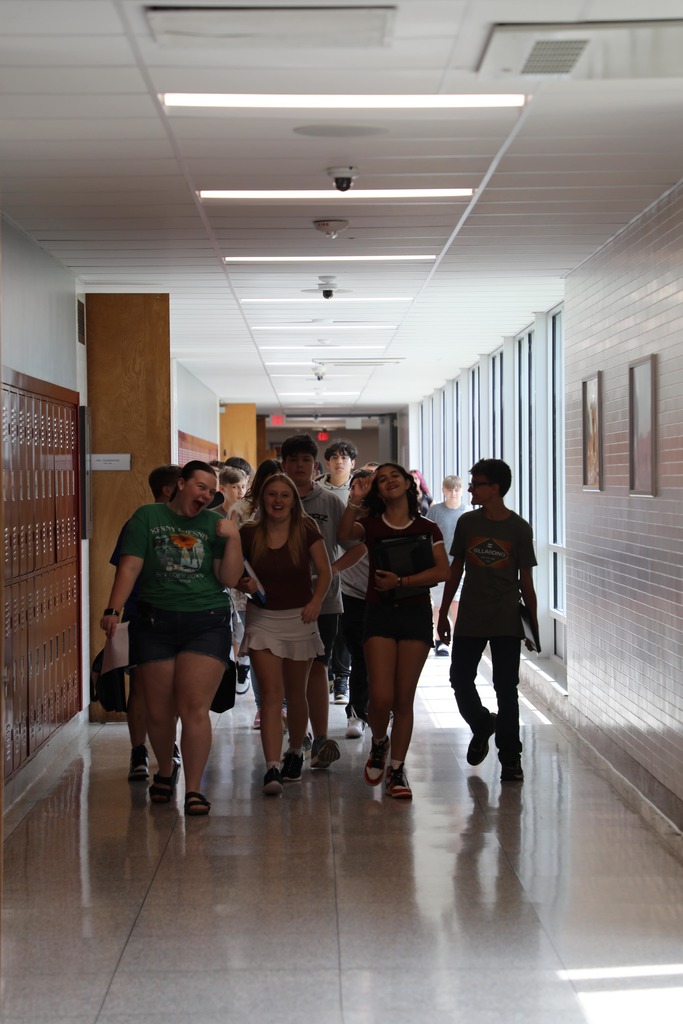 students during orientation