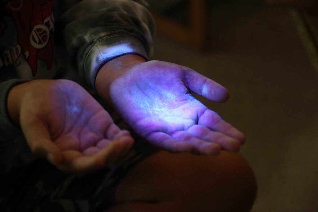 Students learning about germs and proper handwashing techniques