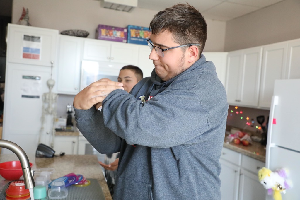 Students learning about germs and proper handwashing techniques